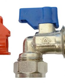 Washing machine valve angled