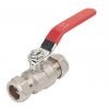 lever ball valve red